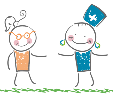 Frau Sicca und PTA Thea